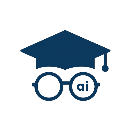 My Professor AI logo featuring a mortarboard and glasses with AI